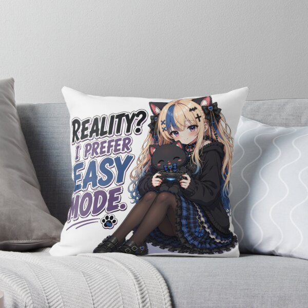 Item preview, Reality? I Prefer Easy Mode | Cute Gaming Anime Girl designed and sold by Revyra Design .