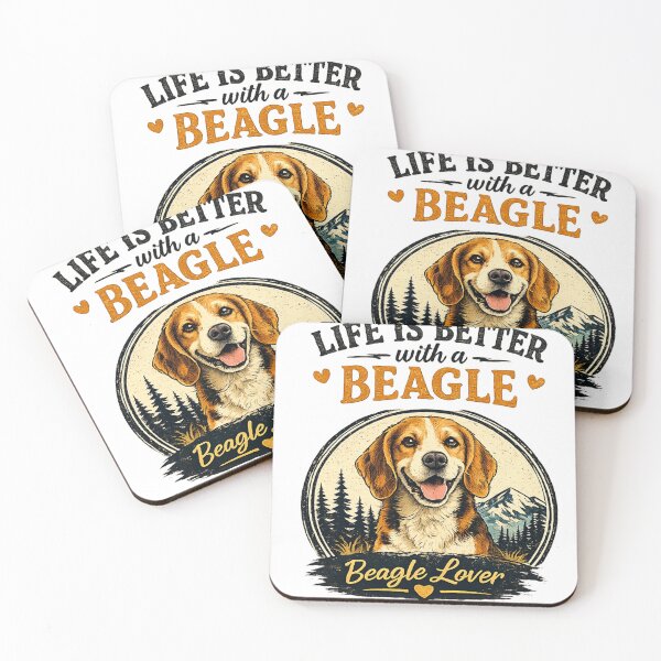 Item preview, Life Is Better With a Beagle | Vintage Retro Beagle Lover Dog Gift designed and sold by TeeVibeHaus.