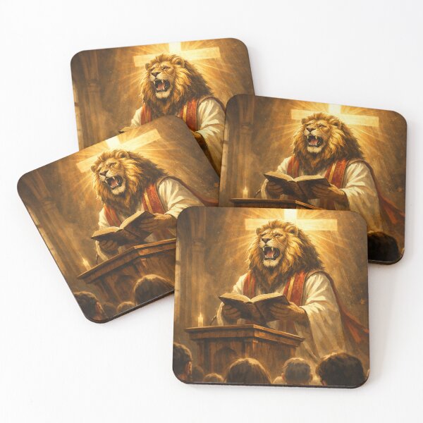 Item preview, Lion Preacher – Faithful Leadership Christian Art designed and sold by MastersDesignNk.