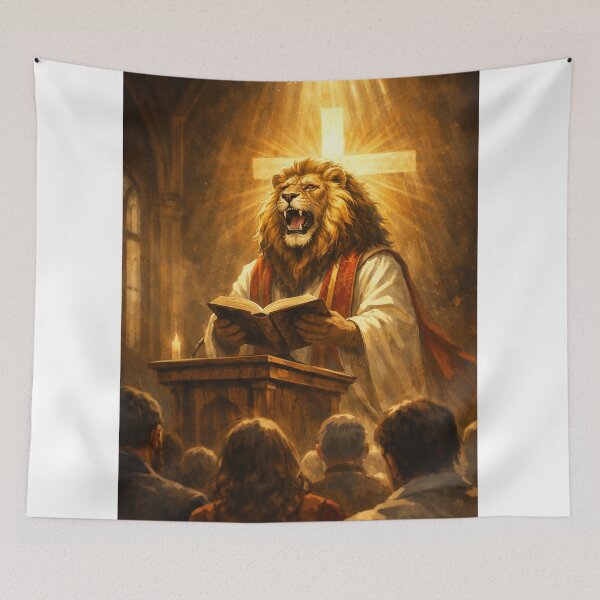 Item preview, Lion Preacher – Faithful Leadership Christian Art designed and sold by Faithwave Hope & Haven.