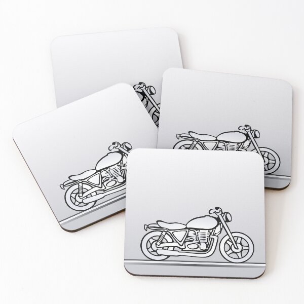 Item preview, Classic Style Motorbike Black & White Line Drawing designed and sold by Adamo-illustration.