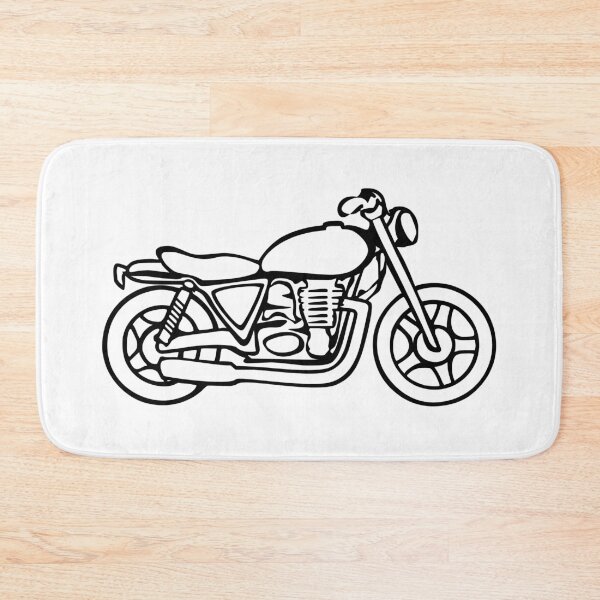 Item preview, Classic Style Motorbike Black & White Line Drawing designed and sold by Adamo-illustration.