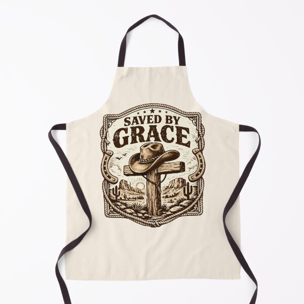 Artikelvorschau, Gerettet durch Gnade – Westernchristlicher Glaube | Vintage-Cowboy-Glaube entworfen und verkauft von stylishdzign.