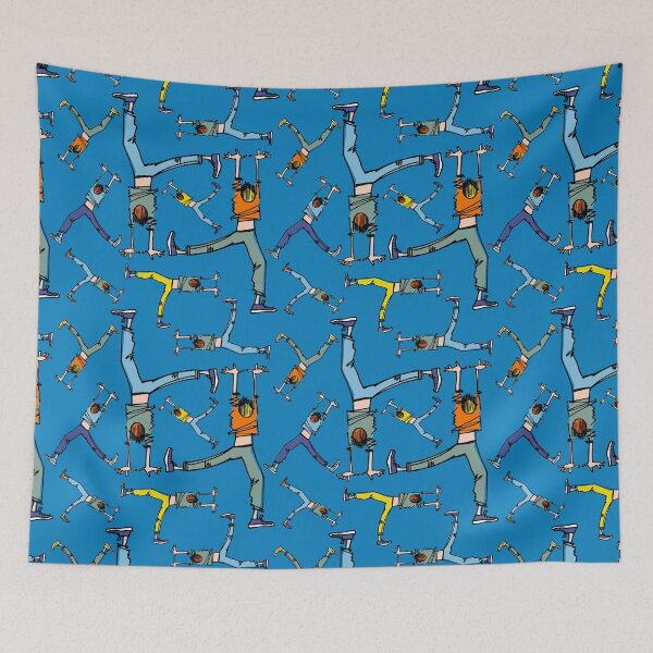 Item preview, Upside down pattern in blue designed and sold by Irina Ivanova.