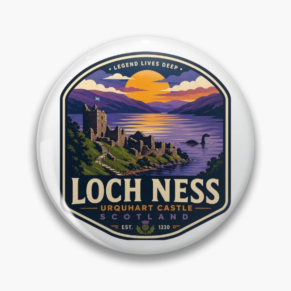 Item preview, Loch Ness Scotland | Modern Pop Art Travel Badge designed and sold by redsharkuk.
