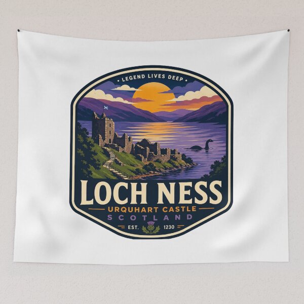 Item preview, Loch Ness Scotland | Modern Pop Art Travel Badge designed and sold by redsharkuk.