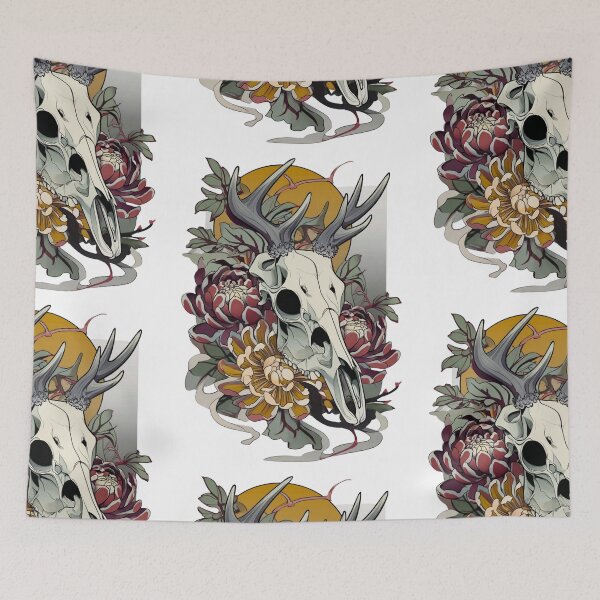 Item preview, Cow skull tattoo art designed and sold by MendaciousMina.