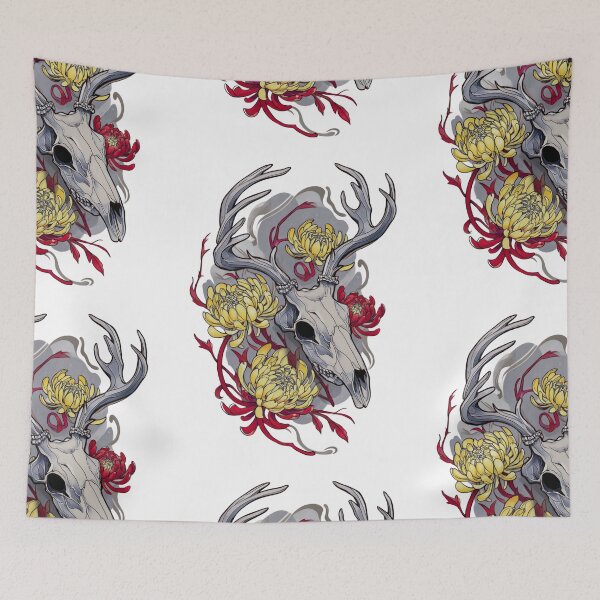 Item preview, Cow skull tattoo art designed and sold by MendaciousMina.