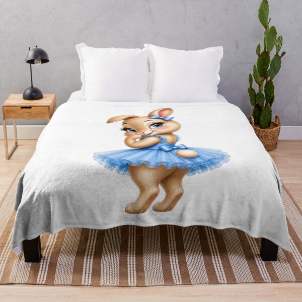Item preview, Cute Blue Tutu Bunny Ballerina Rabbit Kawaii Animal Illustration designed and sold by RoPrincess.
