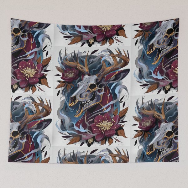 Item preview, Cow skull tattoo art designed and sold by MendaciousMina.