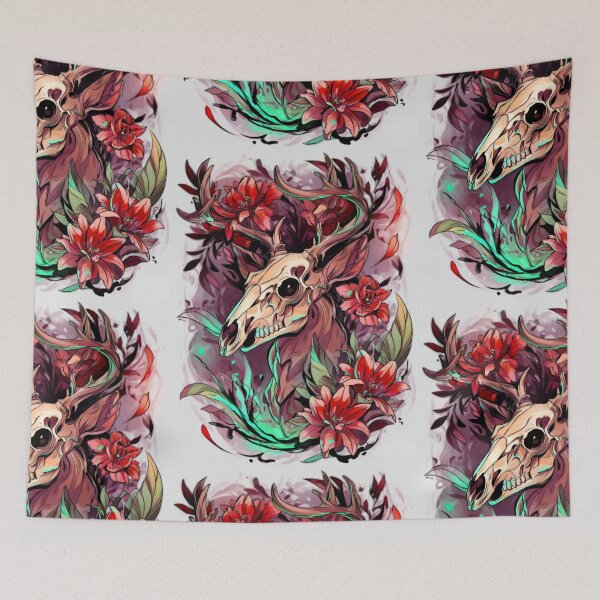 Item preview, Cow skull tattoo art designed and sold by MendaciousMina.