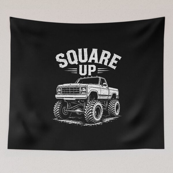 Item preview, Square Up Lifted Truck Classic 4x4 Pickup designed and sold by DemureArtsy.