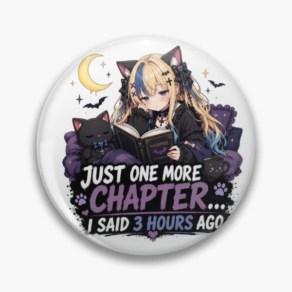 Item preview, Just One More Chapter | Cute Anime Book Girl designed and sold by Revyra Design .