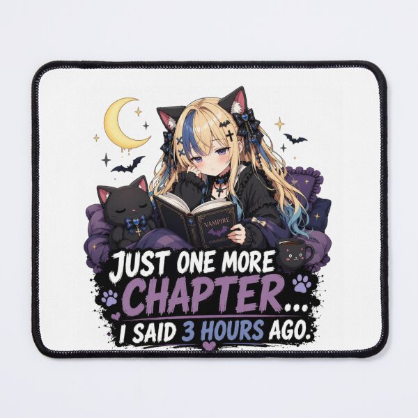 Item preview, Just One More Chapter | Cute Anime Book Girl designed and sold by Revyra Design .