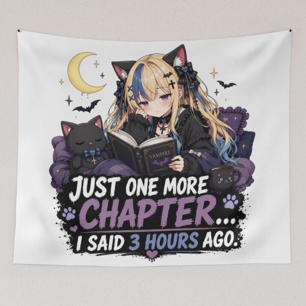 Item preview, Just One More Chapter | Cute Anime Book Girl designed and sold by Revyra Design .