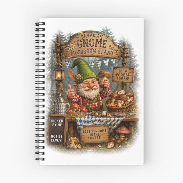 Item preview, Bavarian Gnome Mushroom Stand – Funny Forest Fantasy Vintage Design designed and sold by Alpine-Ink.