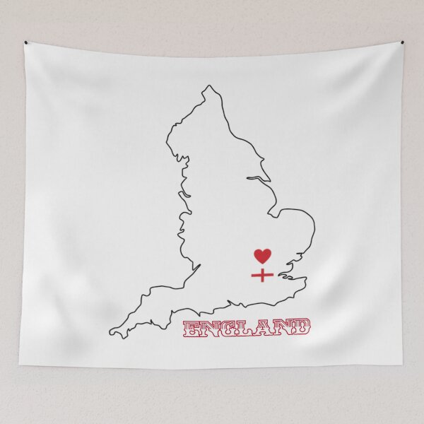 Item preview, Love England Map Hearth and Cross designed and sold by ilhamharon530.