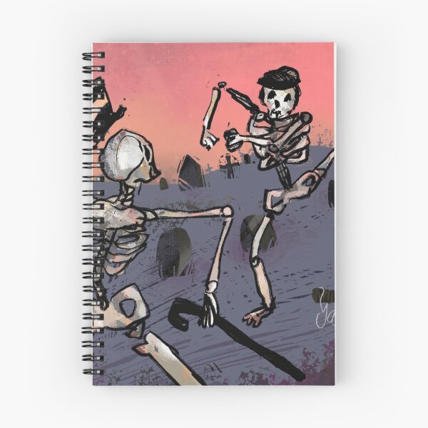 Item preview, Dancing Skeletons Graveyard Sunset Sketch designed and sold by Diyxan.