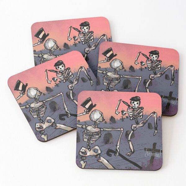 Item preview, Dancing Skeletons Graveyard Sunset Sketch designed and sold by Diyxan.