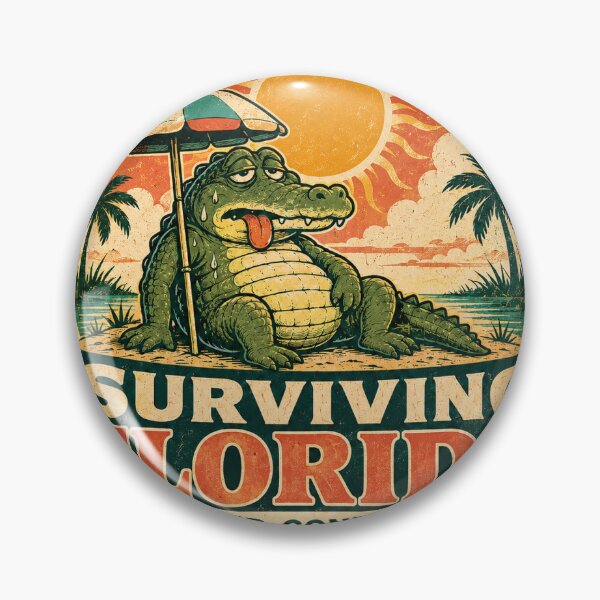 Item preview, Exhausted Florida Alligator Survival Club designed and sold by GoldenOutline.