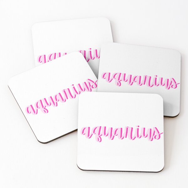 Item preview, pink text Aquarius  designed and sold by Julia's Cozy Corner.
