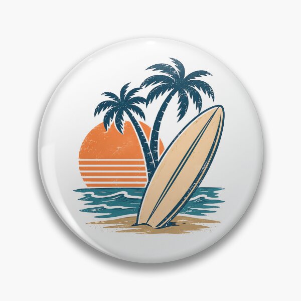 Item preview, Retro Tropical Surfboard Beach Paradise Vintage Coastal Summer designed and sold by Moizento.