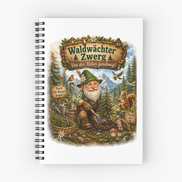 Item preview, Forest Ranger Gnome – Nature Approved Funny Bavarian Forest Design designed and sold by Alpine-Ink.