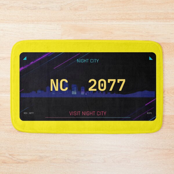 Item preview, Night City 2077 License Plate designed and sold by Dimensionality.