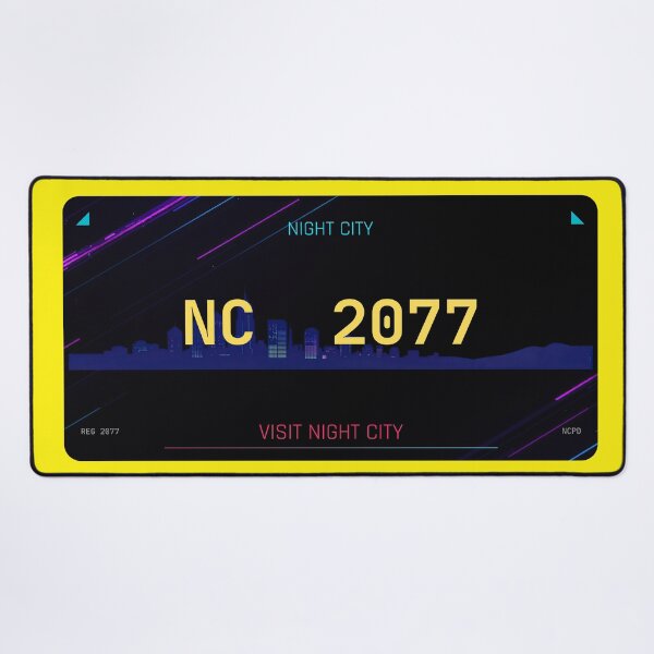 Item preview, Night City 2077 License Plate designed and sold by Dimensionality.