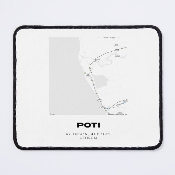 Item preview, Poti Georgia Minimalist City Map with Coordinates | Modern Street Map Art Print designed and sold by RM-Journey.