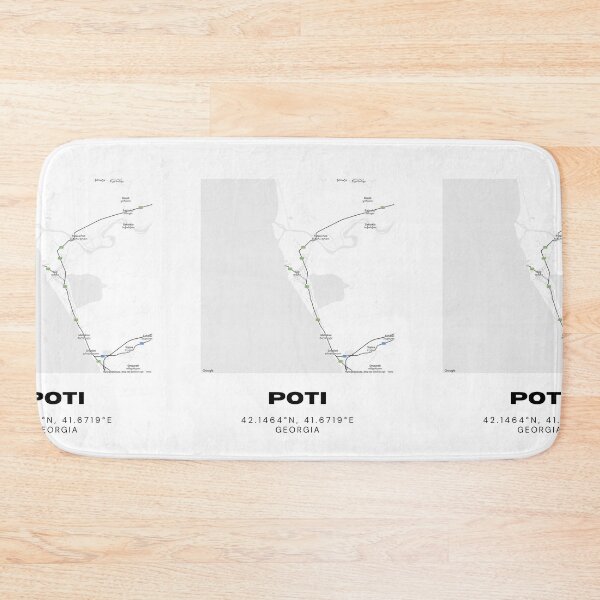 Item preview, Poti Georgia Minimalist City Map with Coordinates | Modern Street Map Art Print designed and sold by RM-Journey.