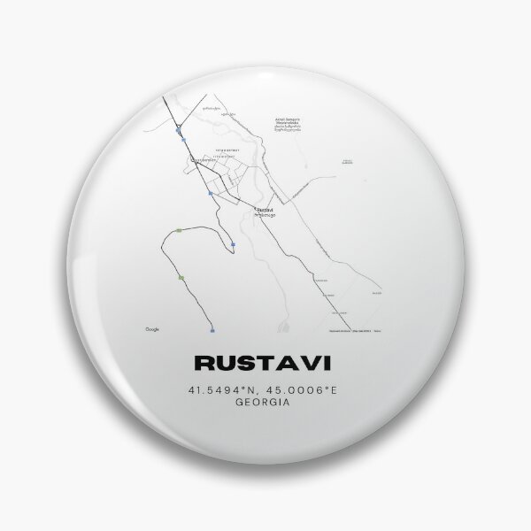 Item preview, Rustavi Georgia Minimalist City Map with Coordinates | Modern Street Map Art Print designed and sold by RM-Journey.