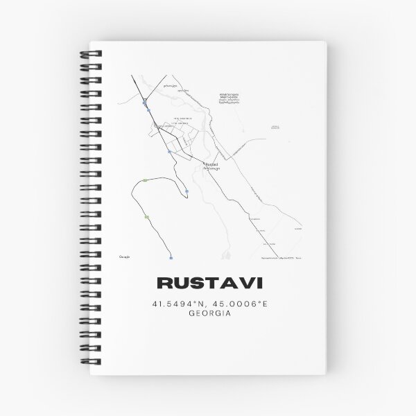 Item preview, Rustavi Georgia Minimalist City Map with Coordinates | Modern Street Map Art Print designed and sold by RM-Journey.
