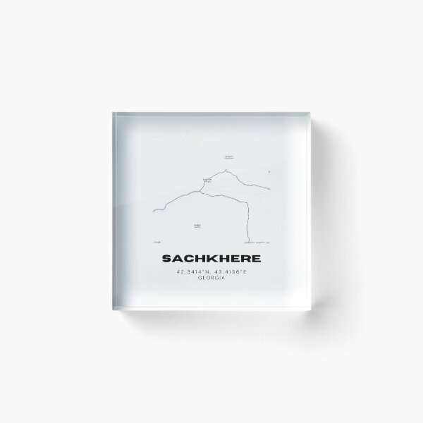 Item preview, Sachkhere Georgia Minimalist City Map with Coordinates | Modern Street Map Art Print designed and sold by RM-Journey.