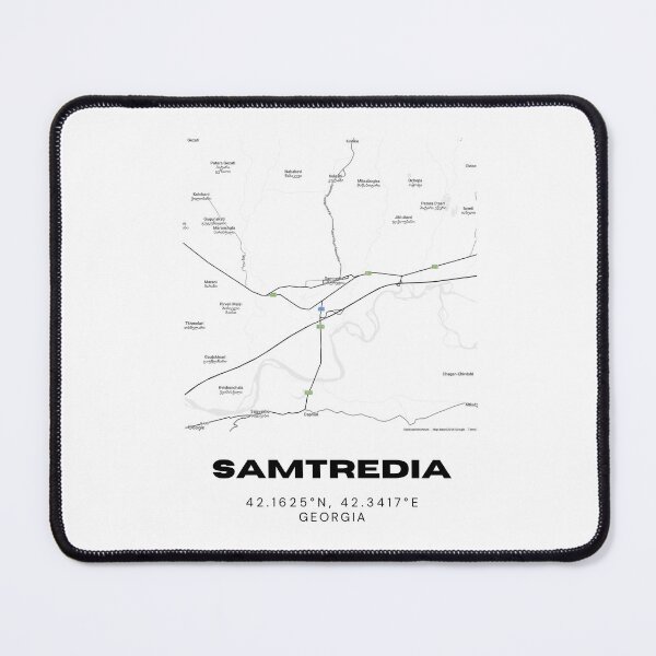 Item preview, Samtredia Georgia Minimalist City Map with Coordinates | Modern Street Map Art Print designed and sold by RM-Journey.