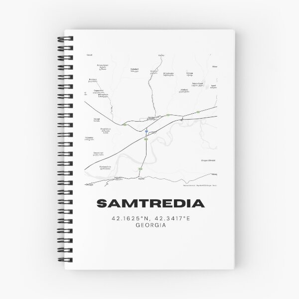 Item preview, Samtredia Georgia Minimalist City Map with Coordinates | Modern Street Map Art Print designed and sold by RM-Journey.