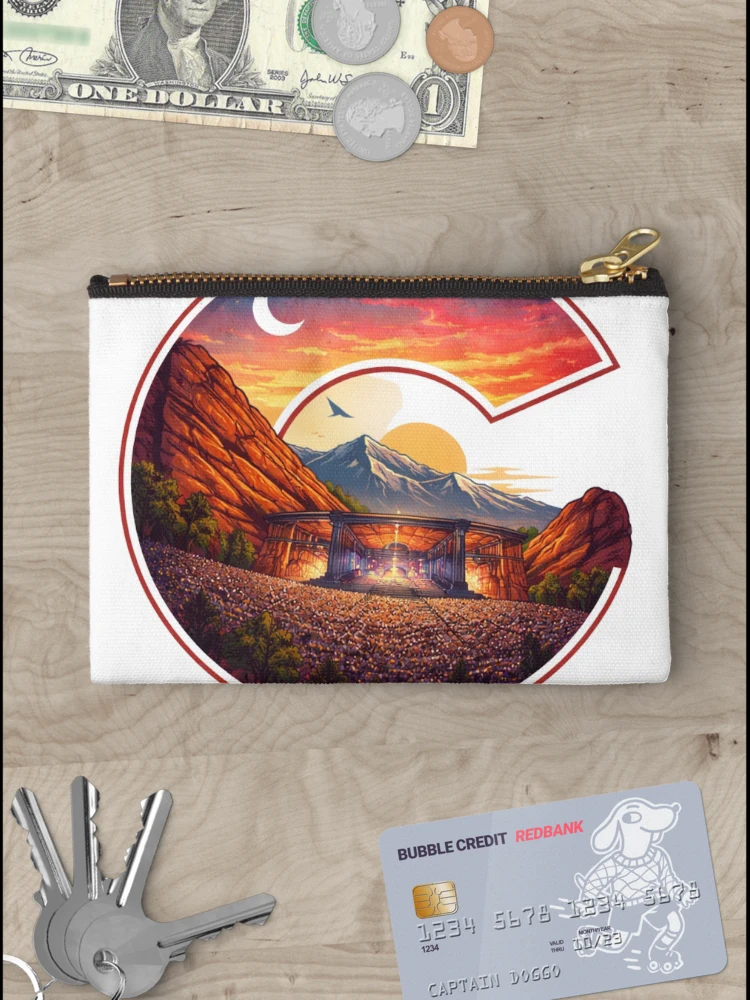Thumbnail 3 of 4, Zipper Pouch, Red Rocks Amphitheater Colorado designed and sold by Quoted Threadz.