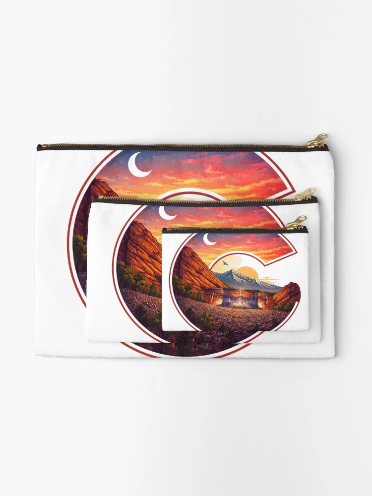 Thumbnail 2 of 4, Zipper Pouch, Red Rocks Amphitheater Colorado designed and sold by Quoted Threadz.