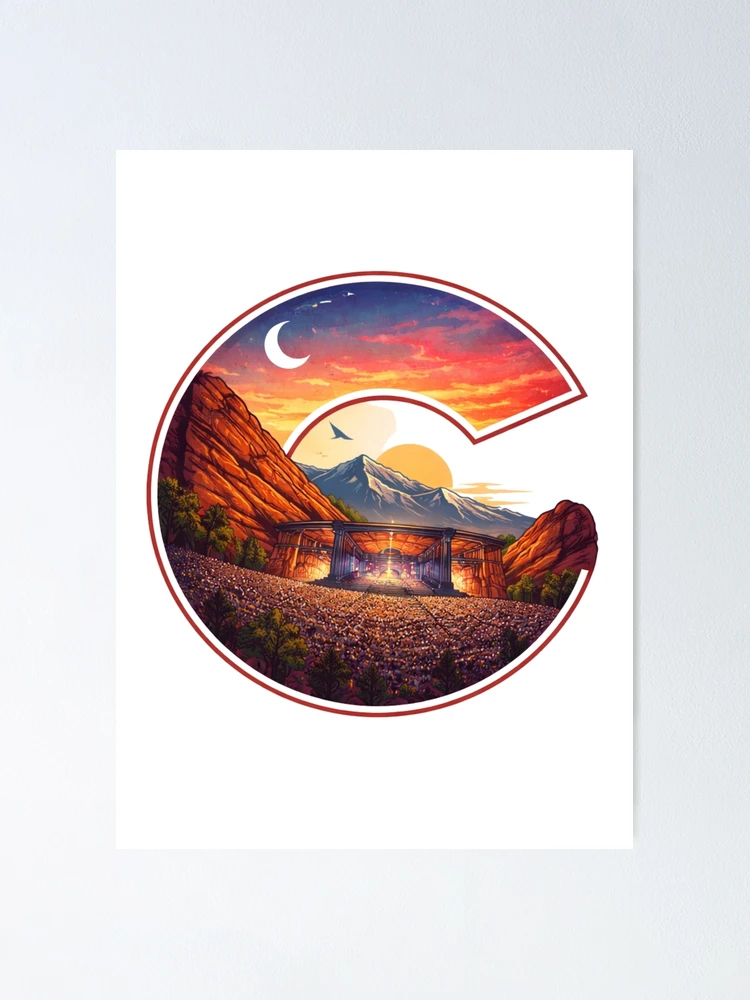 Thumbnail 1 von 3, Poster, Red Rocks Amphitheater Colorado designt und verkauft von Quoted Threadz.