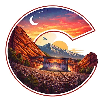 Artwork thumbnail, Red Rocks Amphitheater Colorado by Quoted Threadz
