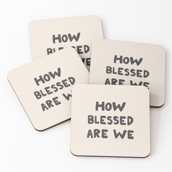 Item preview, How Blessed Are We: Minimalistic Christian Bible Study Typography Art designed and sold by oneofthesedayys.