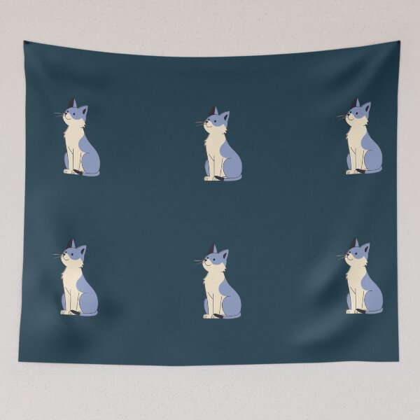 Item preview, Cute Blue Cat Cartoon Illustration designed and sold by WISDOMCHARLES.