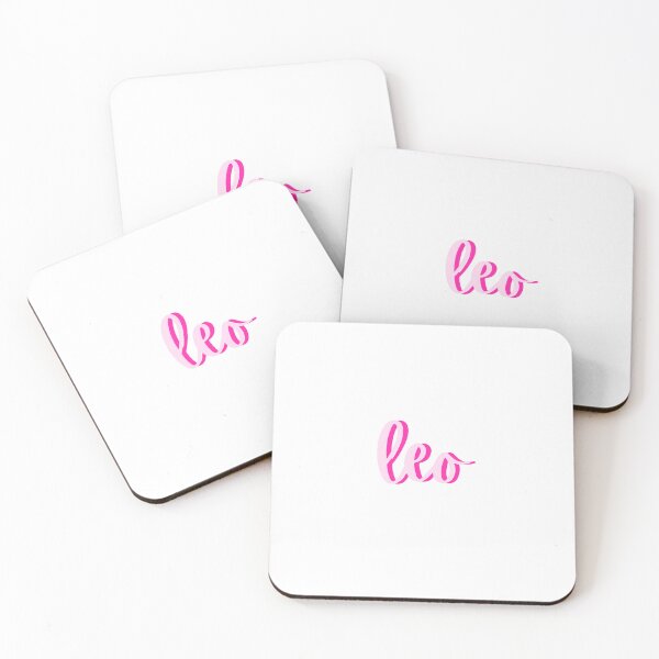 Item preview, pink text Leo designed and sold by Julia's Cozy Corner.