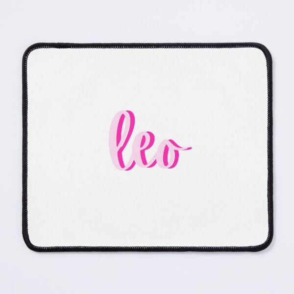 Item preview, pink text Leo designed and sold by Julia's Cozy Corner.