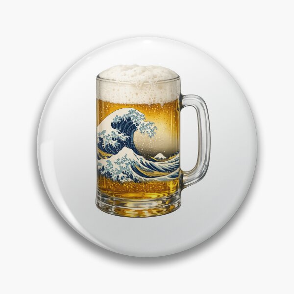 Item preview, The Great Wave Beer Mug Japan Art designed and sold by SakuraMarket26.