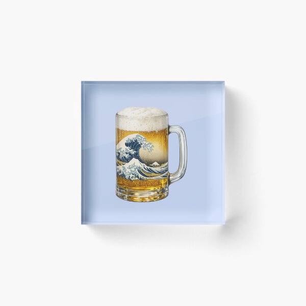Item preview, The Great Wave Beer Mug Japan Art designed and sold by SakuraMarket26.