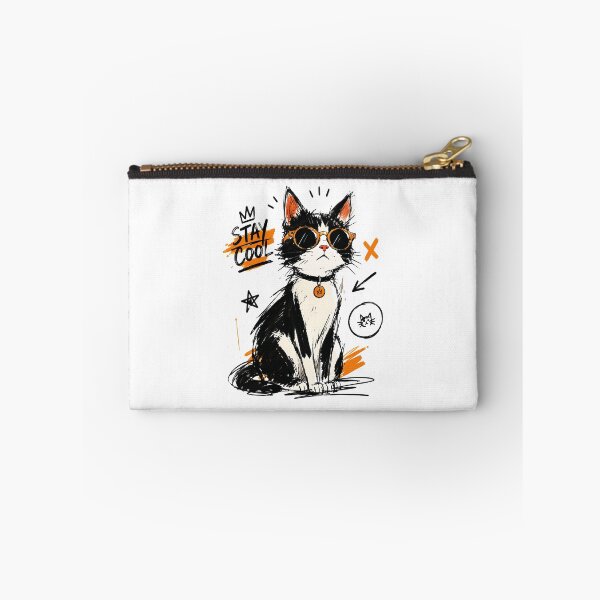 Item preview, Stay Cool Tuxedo Cat with Sunglasses – Hand-Drawn Sassy Cat Art designed and sold by RamyGallery.