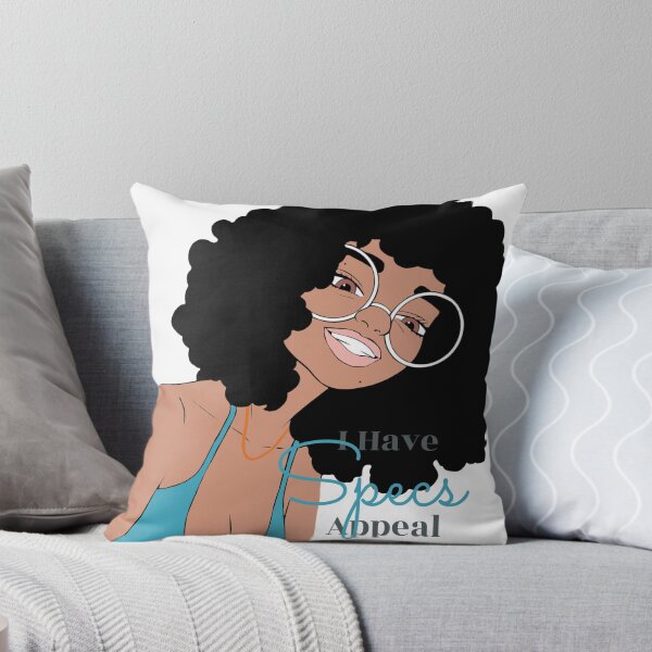 Item preview, Cute Black Girl with Glasses Illustration | Curly Afro | Nerdy Chic Melanin Art | Sticker, Phone Case & Canvas Print designed and sold by MsGoldenCreates.