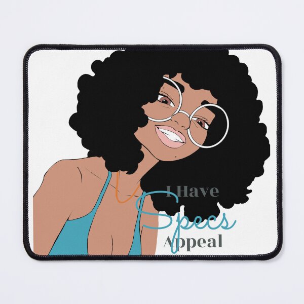 Item preview, Cute Black Girl with Glasses Illustration | Curly Afro | Nerdy Chic Melanin Art | Sticker, Phone Case & Canvas Print designed and sold by MsGoldenCreates.