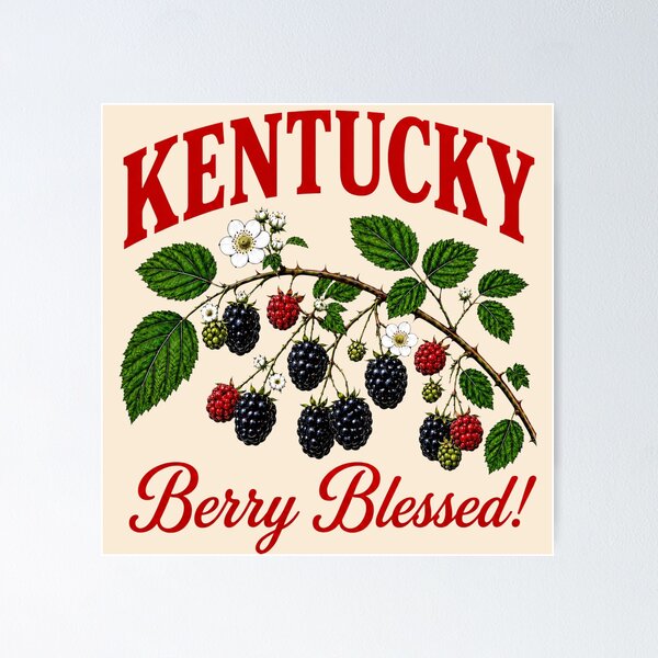Artikelvorschau, Brombeerernte in Kentucky – Beerenreichtum! entworfen und verkauft von American Fieldmark Studio.